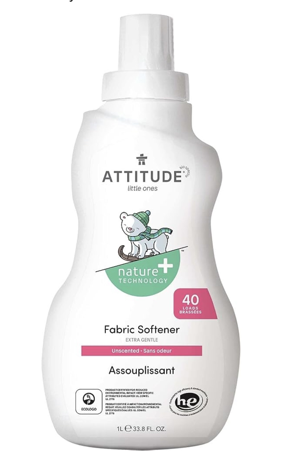 Fabric Softener baby Attitude Vegan & Unscented 