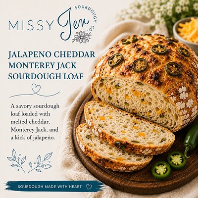 Jalapeno Cheddar Sourdough Loaf 