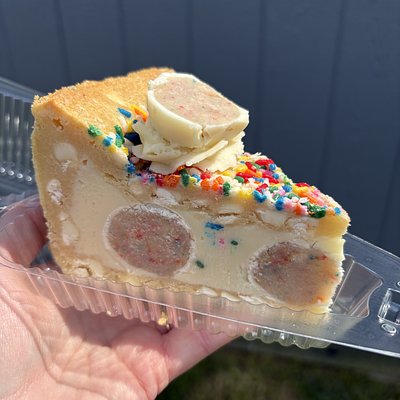 Birthday Cake Cookie Pie Slice