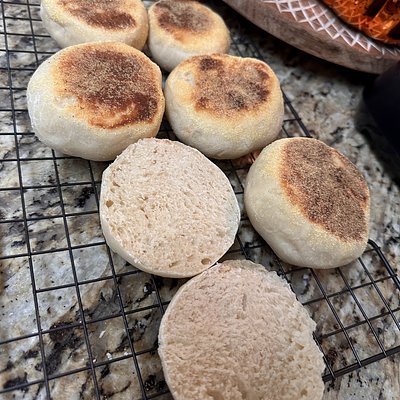 Sourdough Plain English Muffins 