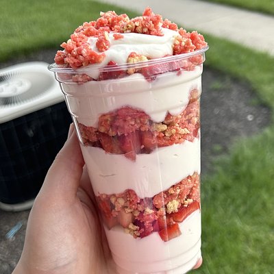 Strawberry Crunch Cheesecake Cup