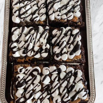 Tray Of Fancy Brownies