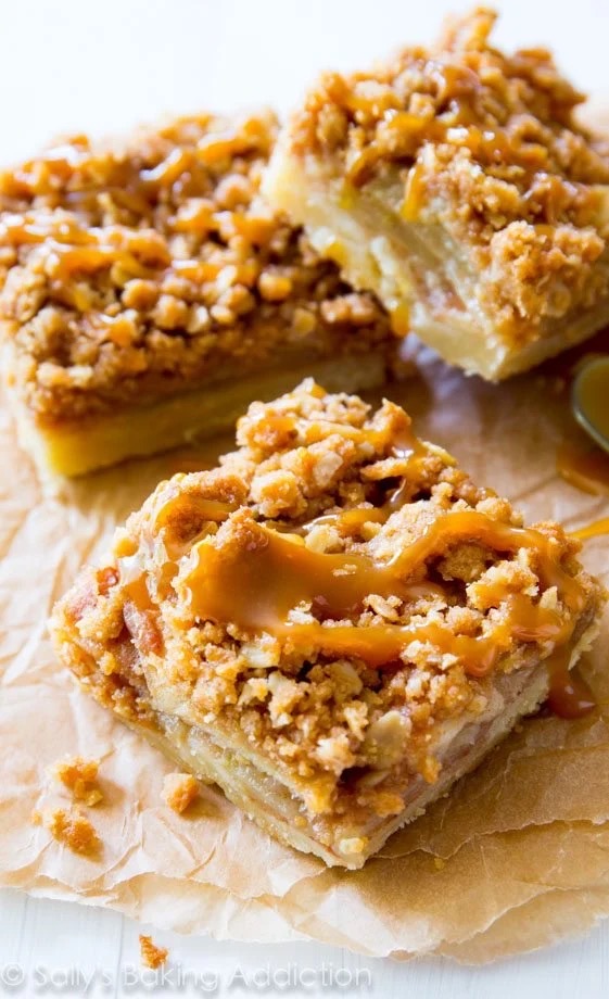 Salted Caramel Apple Bars
