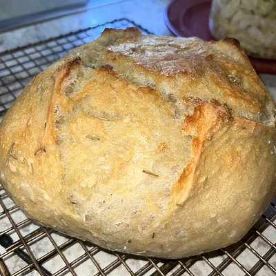 Garlic Rosemary Sourdough Boule 