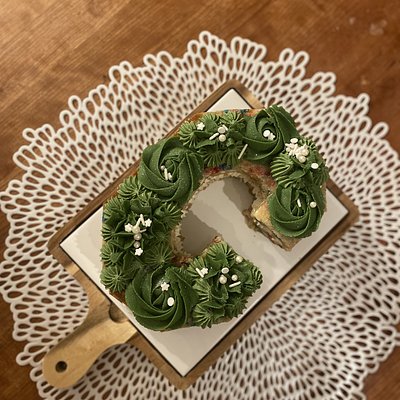 Small Letter / Number Cookie Cake 