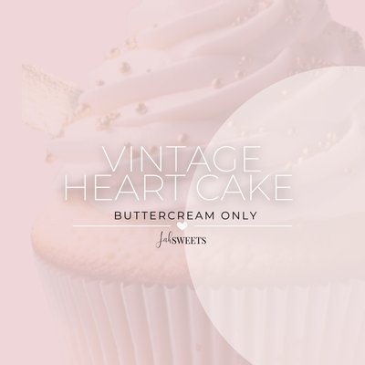 Vintage Heart Cake (Buttercream Only)