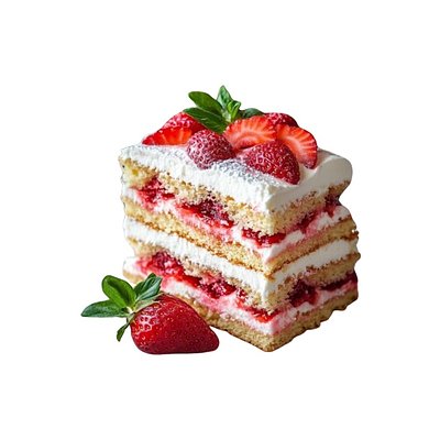 Vanilla Cake With Strawberry Cheesecake filling 