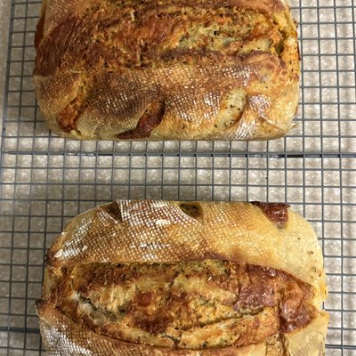Italian Herb & Cheddar Sourdough Bread