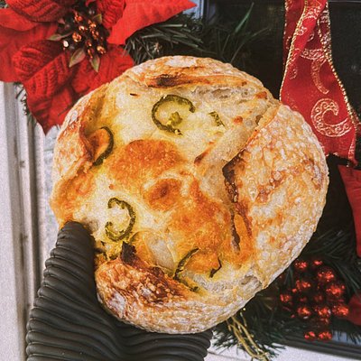 Jalapeño Cheddar Sourdough Boule