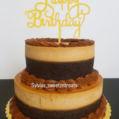 Chocoflan de 2 pisos 8’6’ pulgadas para 18-20 Personas
