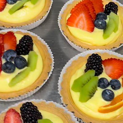  Mini Fruit Tarts  / 9 In  Fruit Tart Pie 