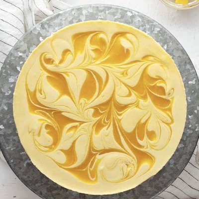 9" Mango Swirl Cheesecake