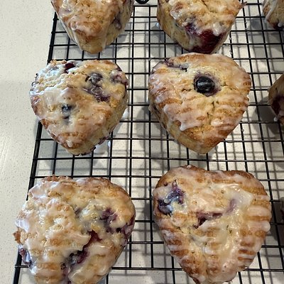 Blueberry Scones With A Vanilla Drizzle (6)