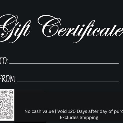 GIFT CERTIFICATE