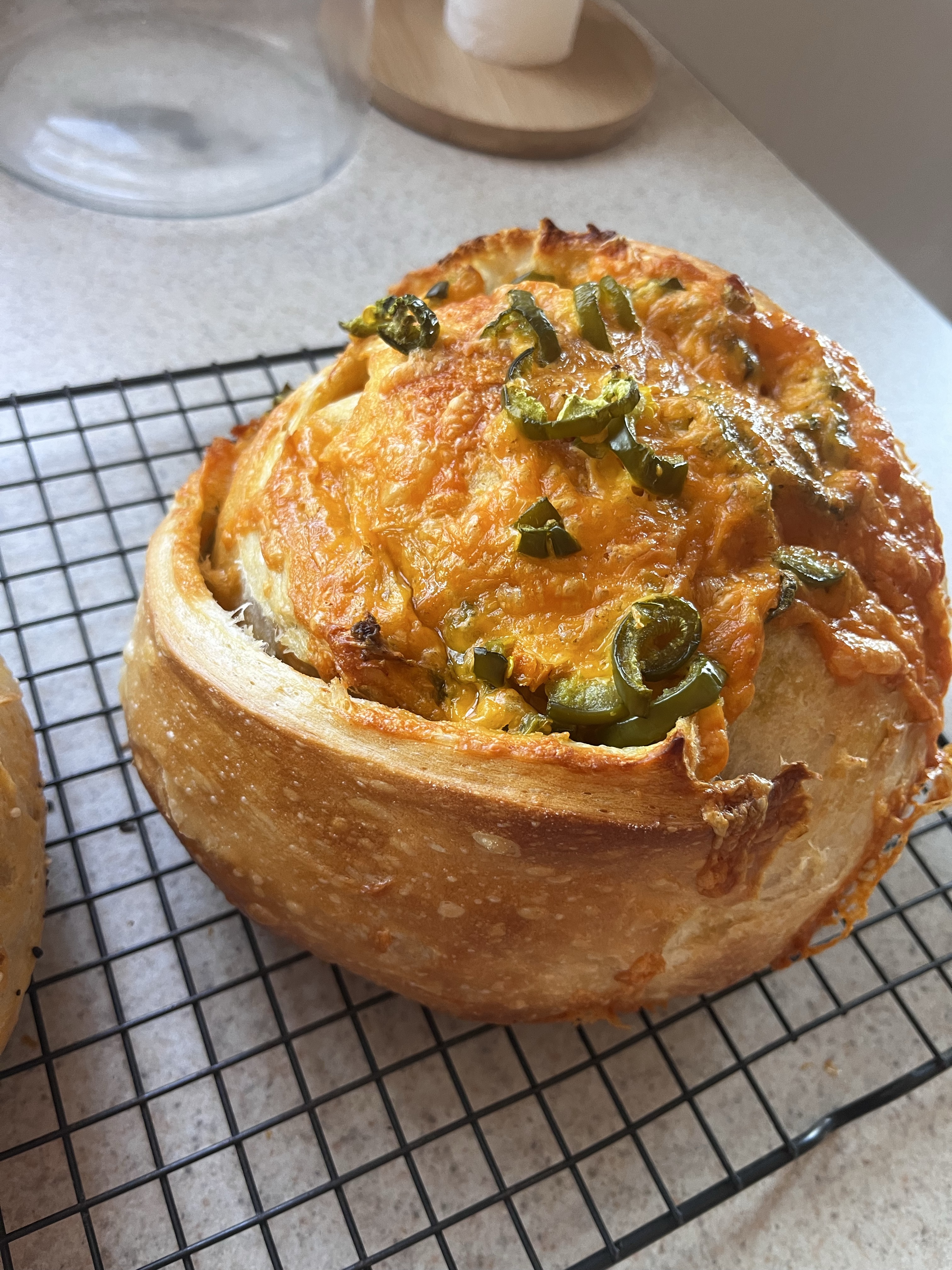 Cheddar Jalapeño Sourdough Loaf 