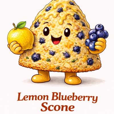 Frozen Lemon Blueberry Scone