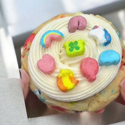 Lucky Charm Cookie Stuffed With Extra Marshmallow Filling