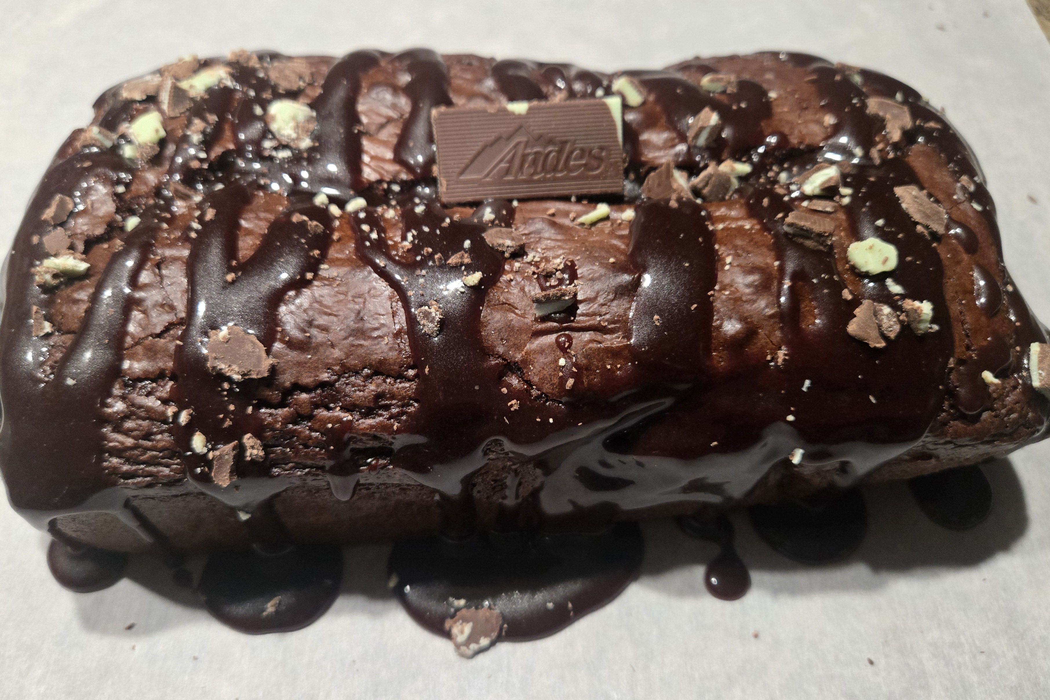 Hot Fudge Brownie Bread W/Chocolate Mint Candy