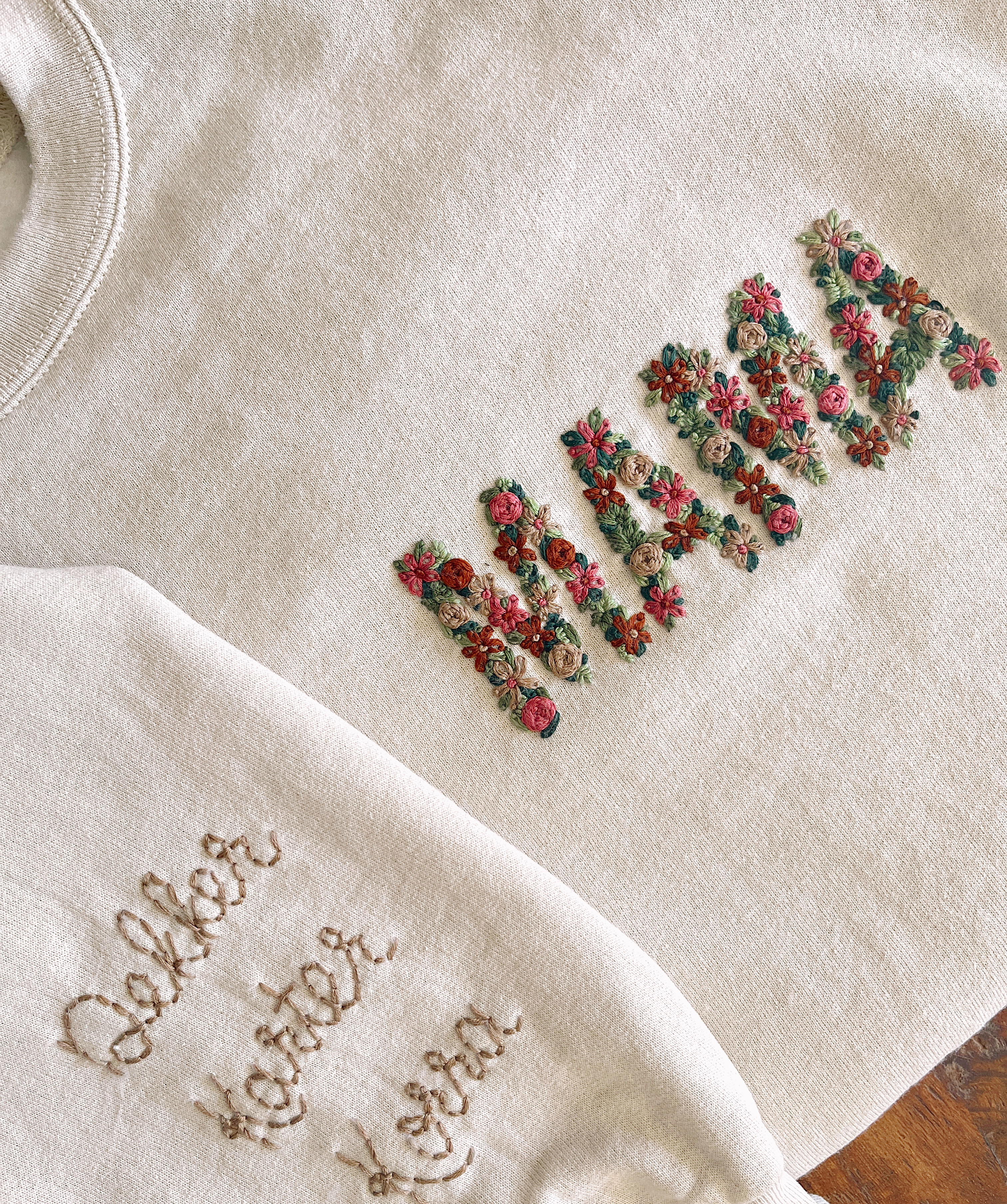 Floral Name Sweatshirt 