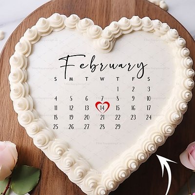 ❤️ Cake With Calendar Only