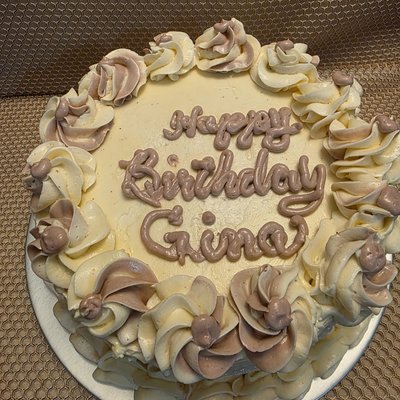 10" two layer cake - Decorated