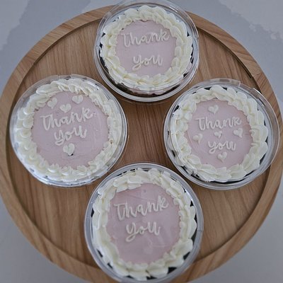 4" Single Layer Cookie Cake With Buttercream and Decorated