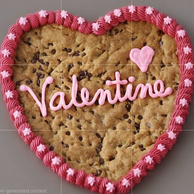 Valentine's Cookie Cake