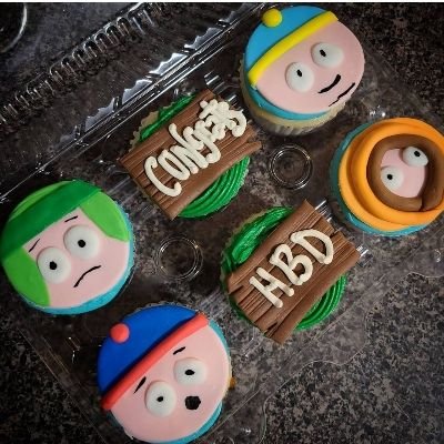 CUPCAKES Iced With Detailed Fondant Toppers (Example Characters) 
