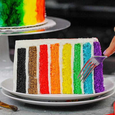 8 Layer Pride Rainbow Cake 