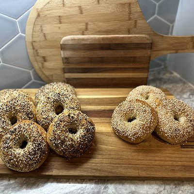 Cottage Cheese Sourdough Bagels
