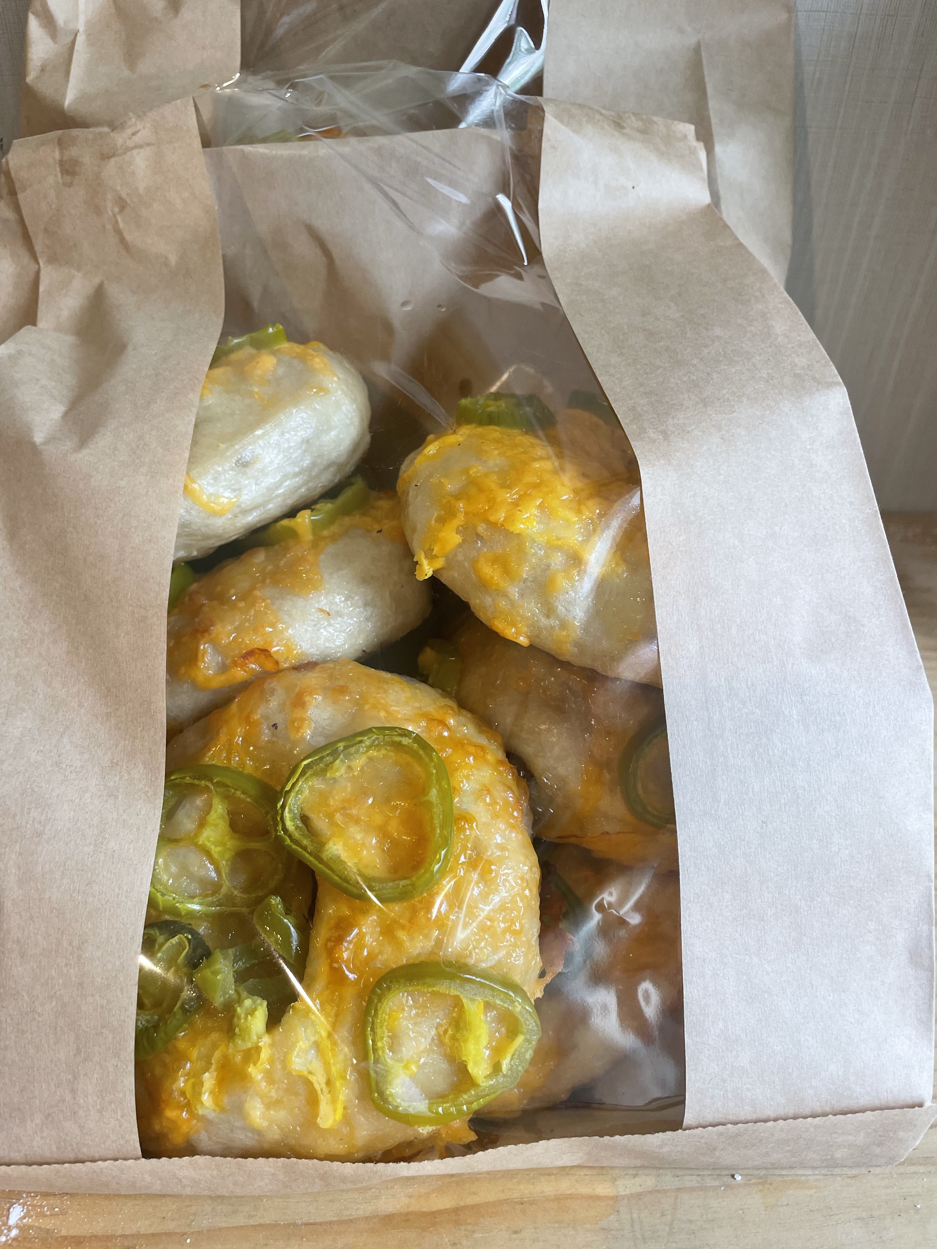 Sourdough Cheddar Jalepeno Bagels