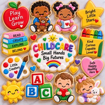 Daycare Childcare Sugar Cookies Set Dozen 