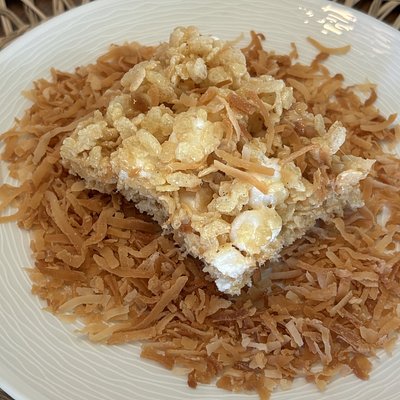 Toasted Coconut Rice Krispie Treat
