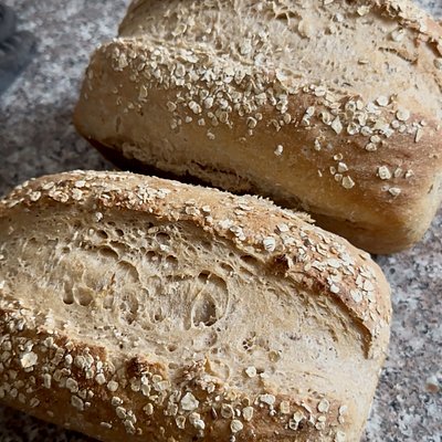 Sourdough Honey Whole Wheat Oat & Flax Sandwich Bread 