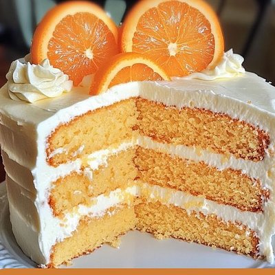 Orange Cream Sickle Cake
