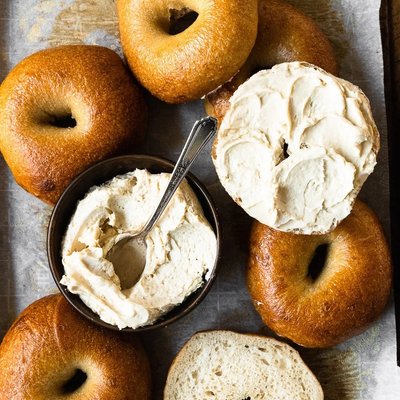 Plain Sourdough bagels 