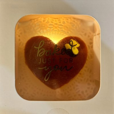 Flan Heart Bites 