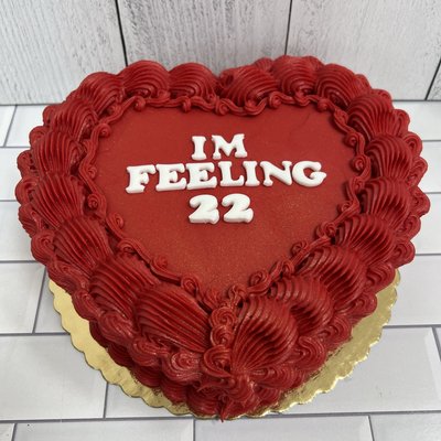 Custom Vintage Heart Cake