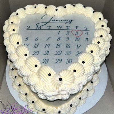  8in. Burning Calendar Cake(Feeds Up To 25 guests)