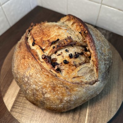 Banana Nut Chocolate Chip Sourdough Loaf