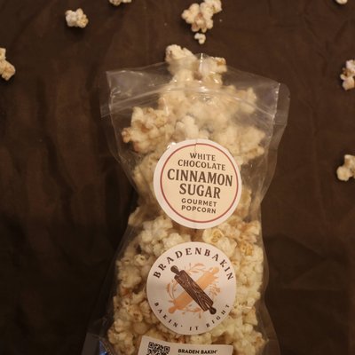Snack Size White Chocolate Cinnamon Sugar Popcorn