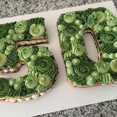 LARGE 2 Number/Letter Double Layer Cookie Cake 