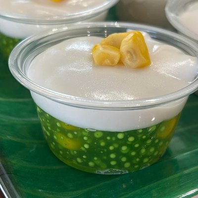 Tapioca With Corn Pudding & Coconut Cream