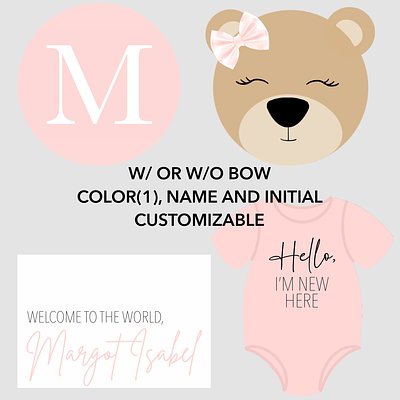 Baby Bear Baby Shower- With Bow