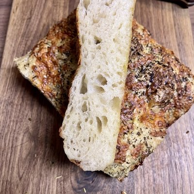 Italian Herbs & Cheddar Focaccia 