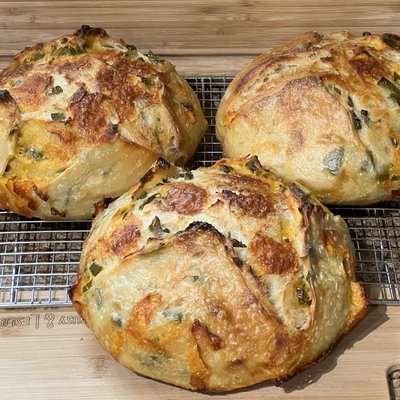Jalapeño cheddar Sourdough loaf