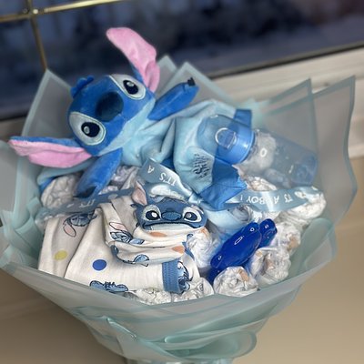 Stitch Diaper Bouquet – Ready to Order!