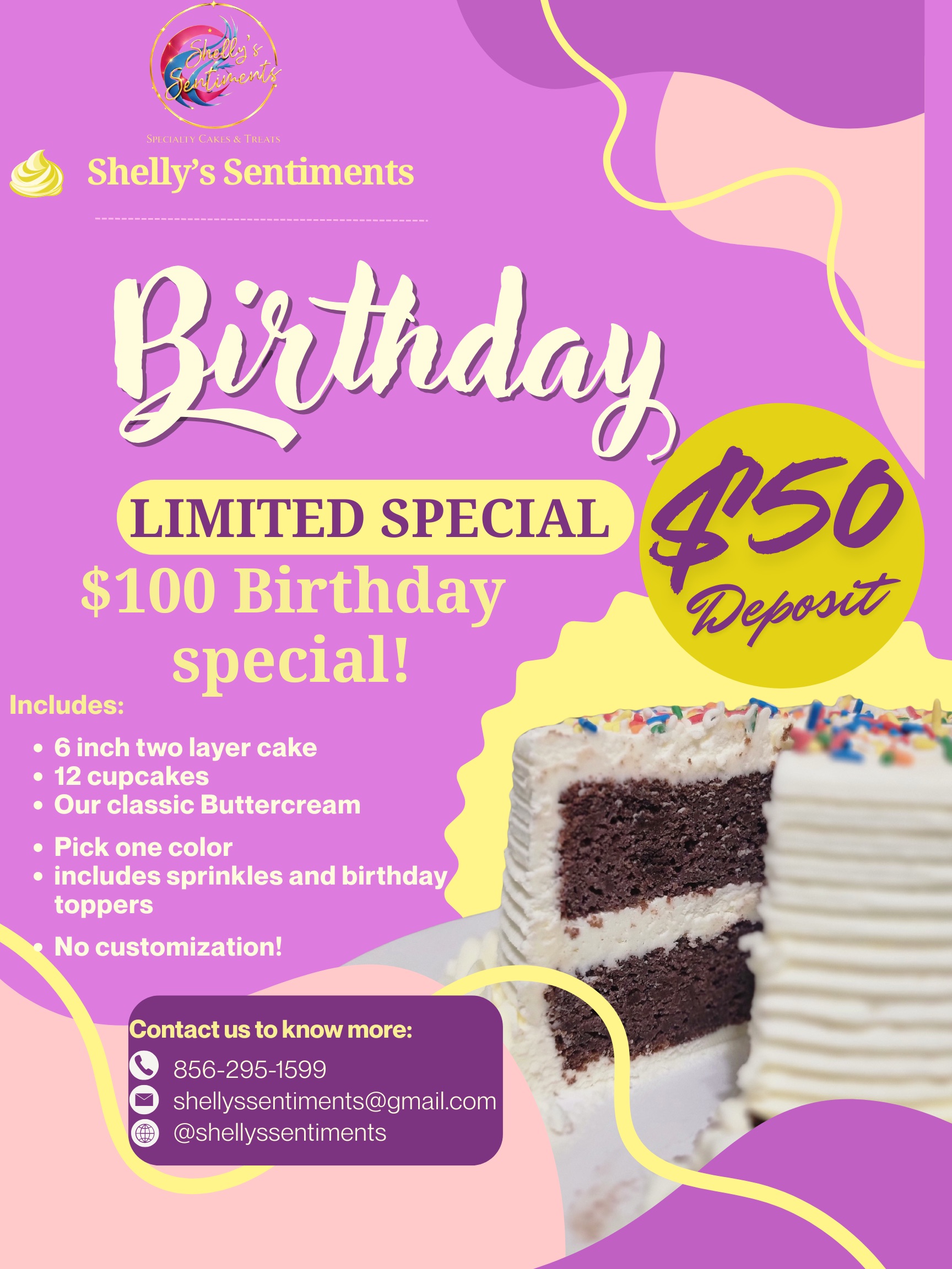 $100 Birthday Special (Please Read Description)
