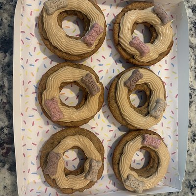 Half Dozen Peanut Butter Doggie Doughnuts 