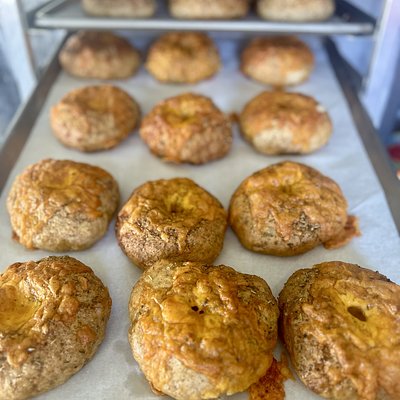 Italian Herb And Cheese Bagels